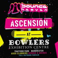 Bounce Heaven Ascension / History In The Making / 6000 Clubbers / 6 Arenas / 86 DJs / 19 MCs at Bowlers Exhibition Centre, Manchester