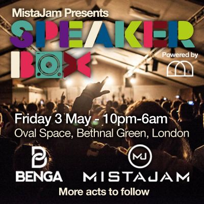 Speakerbox: Benga, MistaJam, Kry Wolf, Second City Tickets | Village Underground London | Fri 3rd May 2013 Lineup