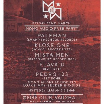 Mono Audio FREE Party Tickets | Fire London | Fri 22nd March 2013 Lineup